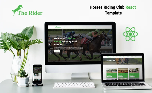 TheRider- Horses Riding Club React Website template — Template by Templatemonster