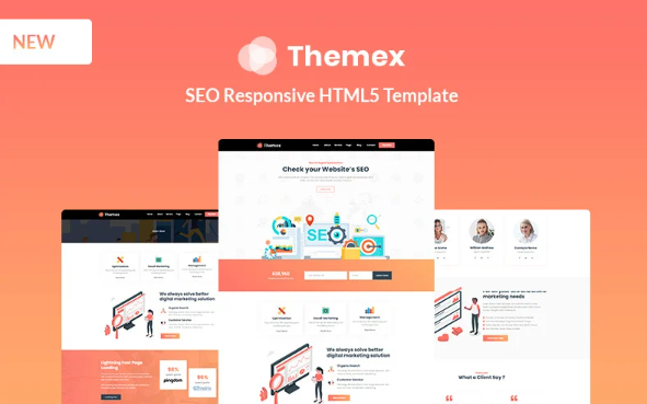 Themexp – SEO Responsive Website Template — Template by Templatemonster