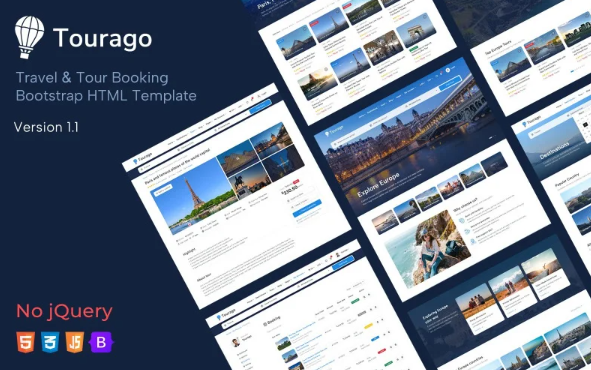 Tourago – Travel & Tour Booking Bootstrap HTML Template — Template by Templatemonster