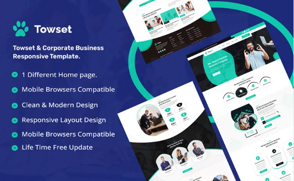 Towset & Corporate Business Responsive Template — Template by Templatemonster