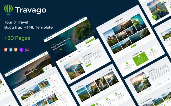 Travago – Tour & Travel Bootstrap HTML Template — Template by Templatemonster