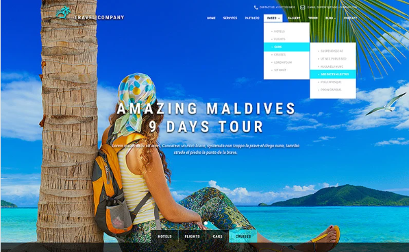 Travel Booking Website Template — Template by Templatemonster