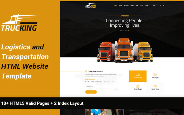 Trucking – Logistics and Transportation HTML Website Template