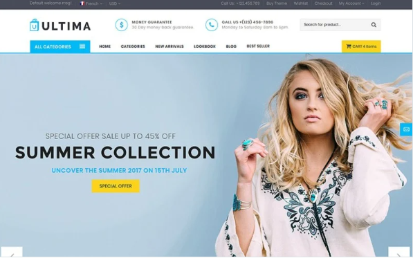 Ultima – Multipage Fashion Store Website Template — Template by Templatemonster