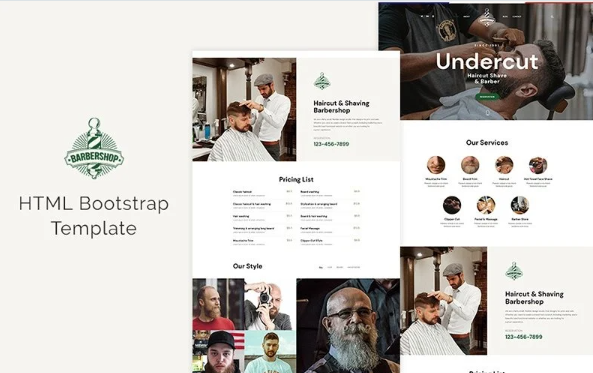Undercut – Barber Shop Website Template — Template by Templatemonster