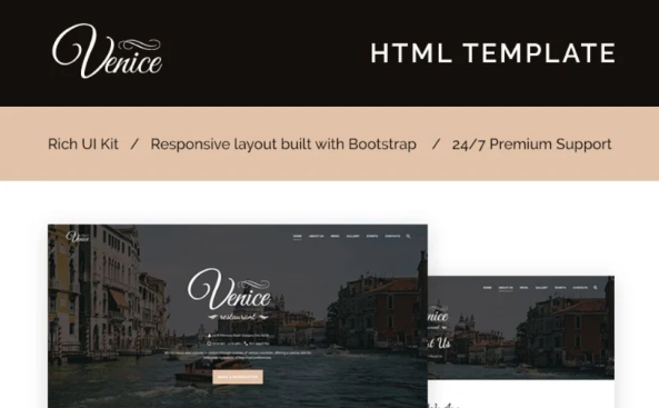 Venice Restaurant – Cafe & Restaurant Responsive Website Template