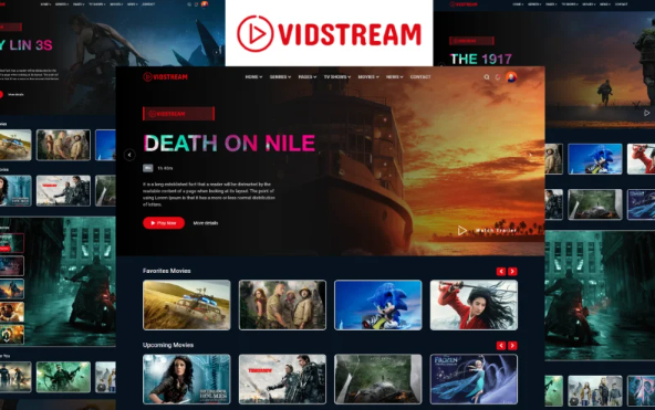 Vidstream – Movie & Tv Show Responsive Website template — Template by Templatemonster