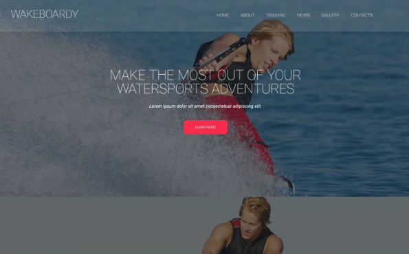 Wakeboardy Website Template — Template by Templatemonster