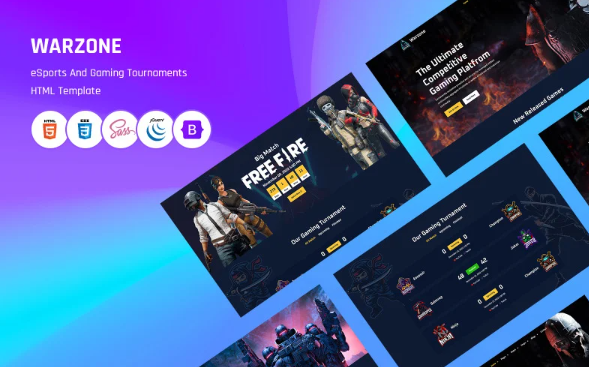 Warzone – eSports And Gaming Tournaments HTML Template — Template by Templatemonster