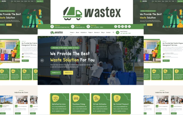 Wastex – Waste Pickup Services HTML5 Template — Template by Templatemonster