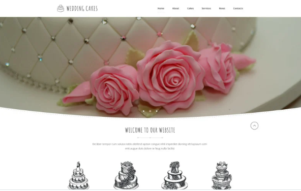 Wedding Cake Co Website Template — Template by Templatemonster