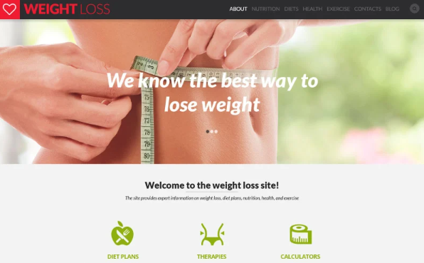 Weight Loss Website Template — Template by Templatemonster