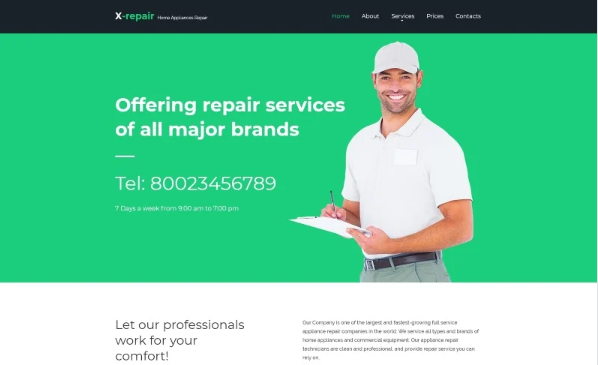 X repair Website Template — Template by Templatemonster