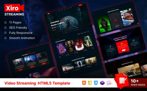 XiroStreaming – Video Streaming Html5 Template — Template by Templatemonster