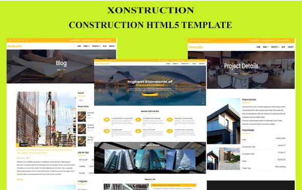 Xonstruction-Construction HTML Template — Template by Templatemonster