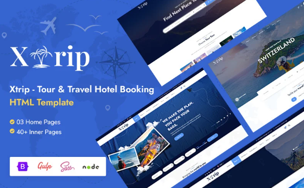 Xtrip – Tour & Travel Hotel Booking HTML Template — Template by Templatemonster
