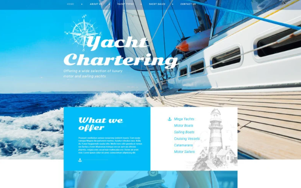 Yachting Responsive Website Template