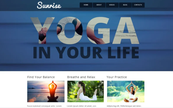 Yoga Style Website Template — Template by Templatemonster