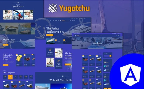 Yugatchu Yacht and Boat Rental Angular JS Template — Template by Templatemonster