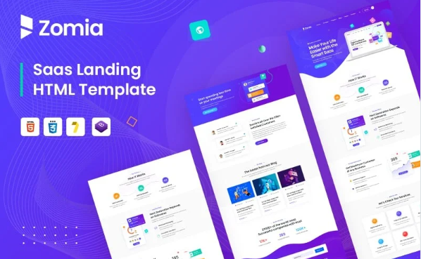 Zomia Saas Software Company Bootstrap HTML5 Website Template — Template by Templatemonster