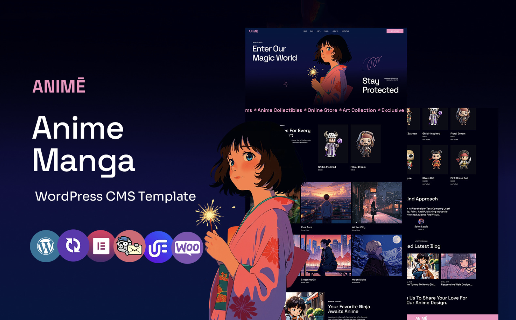 Anime - Anime, Manga Multipurpose WordPress Elementor Theme