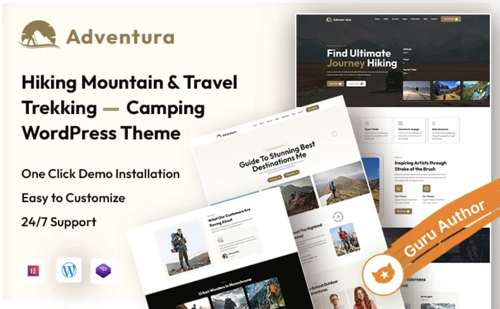 Adventura – Hiking Mountain & Travel Trekking Camping WordPress Theme