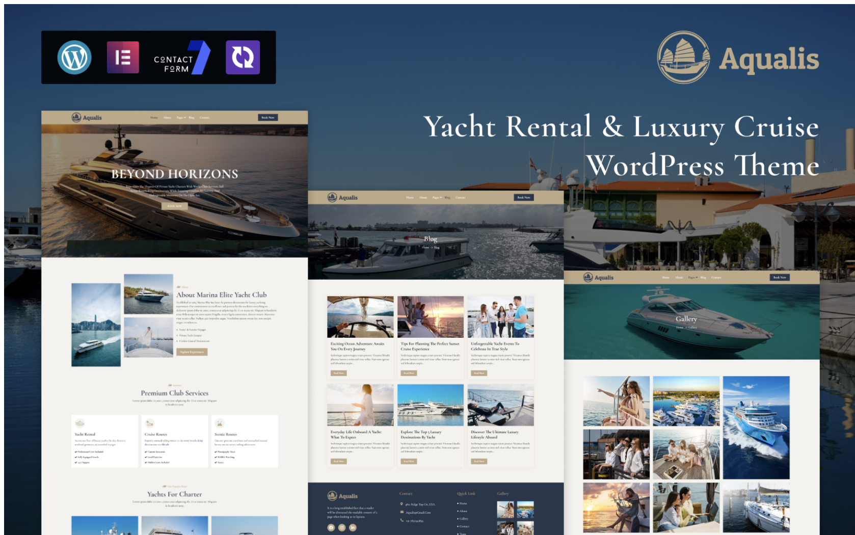 Aqualis – Yacht Rental & Luxury Cruise WordPress Theme