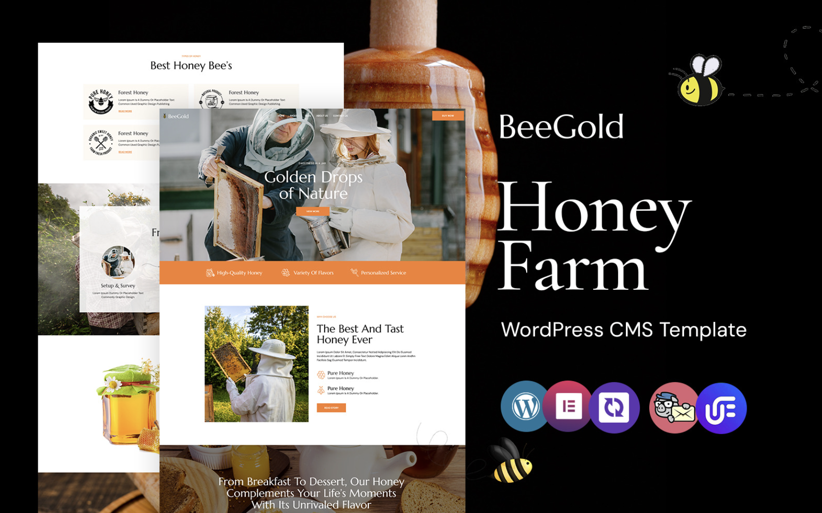 Beegold - Bees and Honey Farm WordPress Elementor Theme