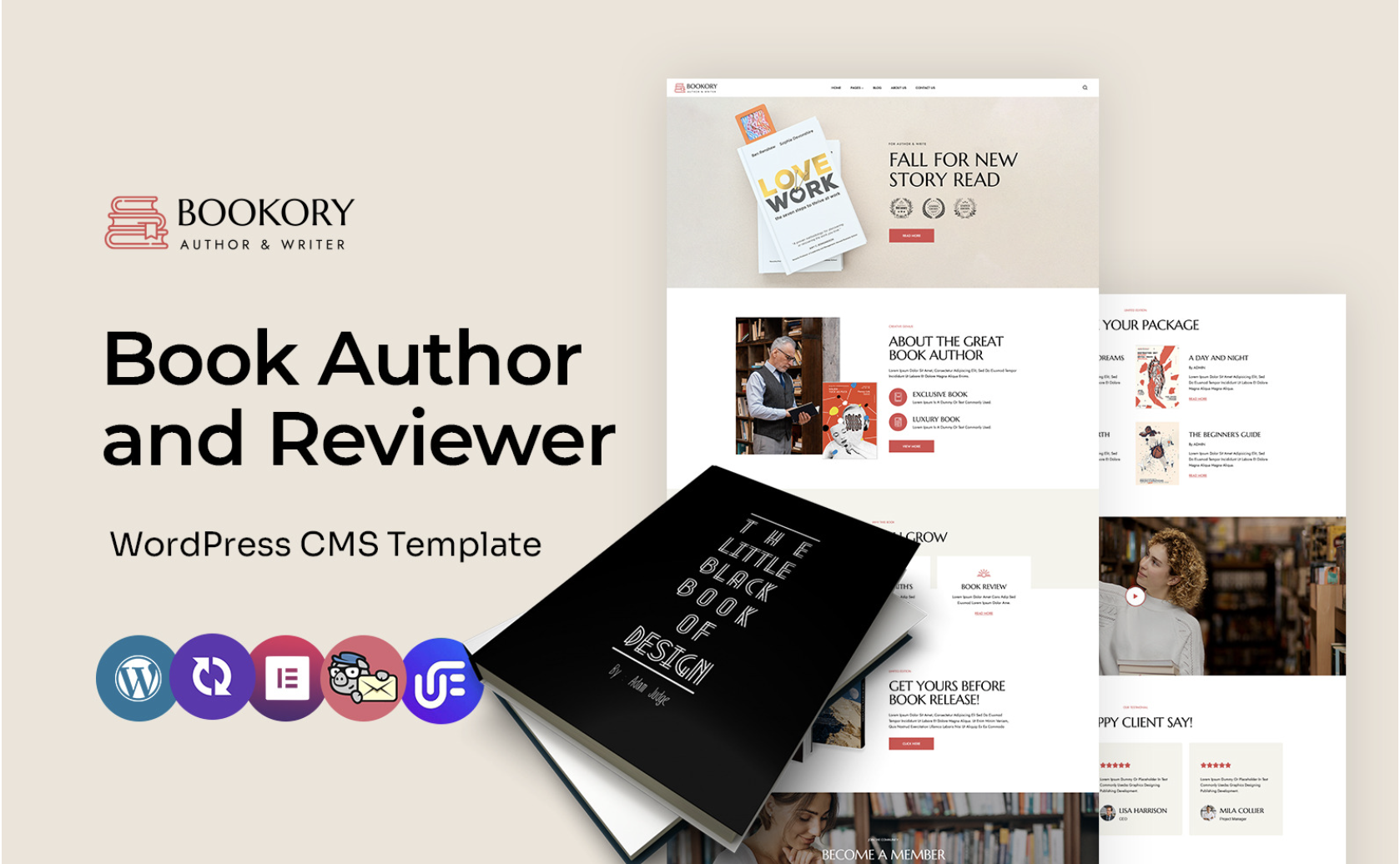 Bookory - Book Author and Book Reviewer Multipurpose WordPress Elementor Theme