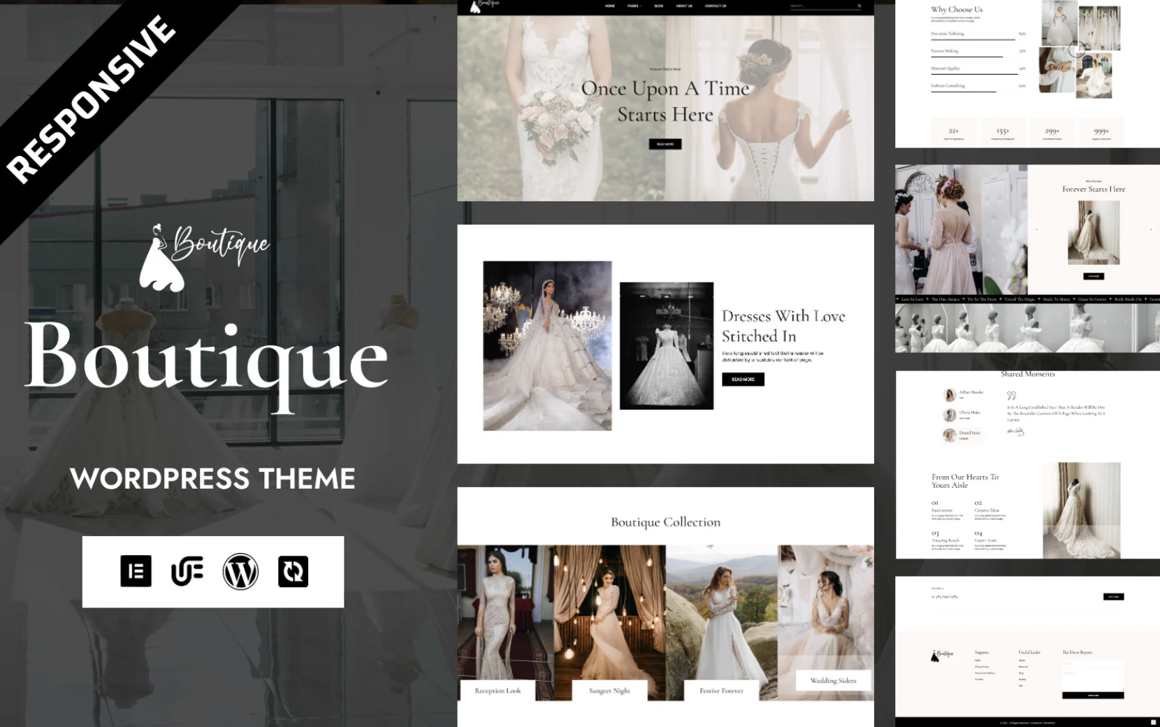 Boutique - Elegant Wedding Studio & Apparel WordPress Elementor Theme