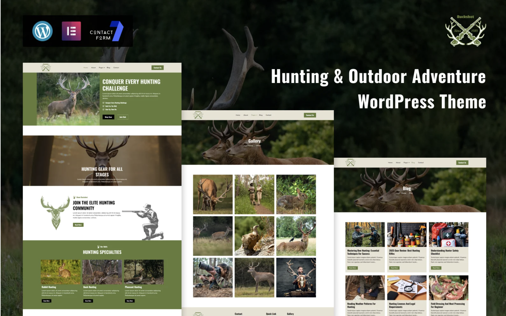 BuckShot – Hunting & Outdoor Adventure WordPress Theme