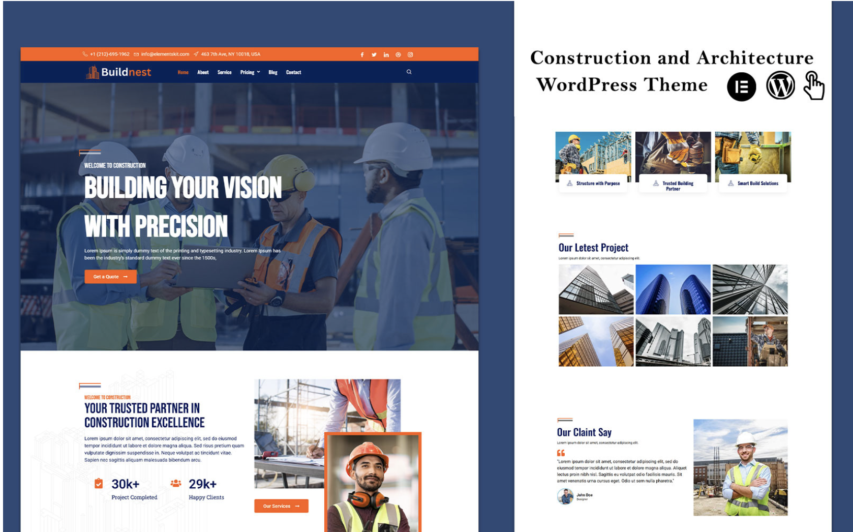 Buildnest - Construction and Architecture WordPress Theme