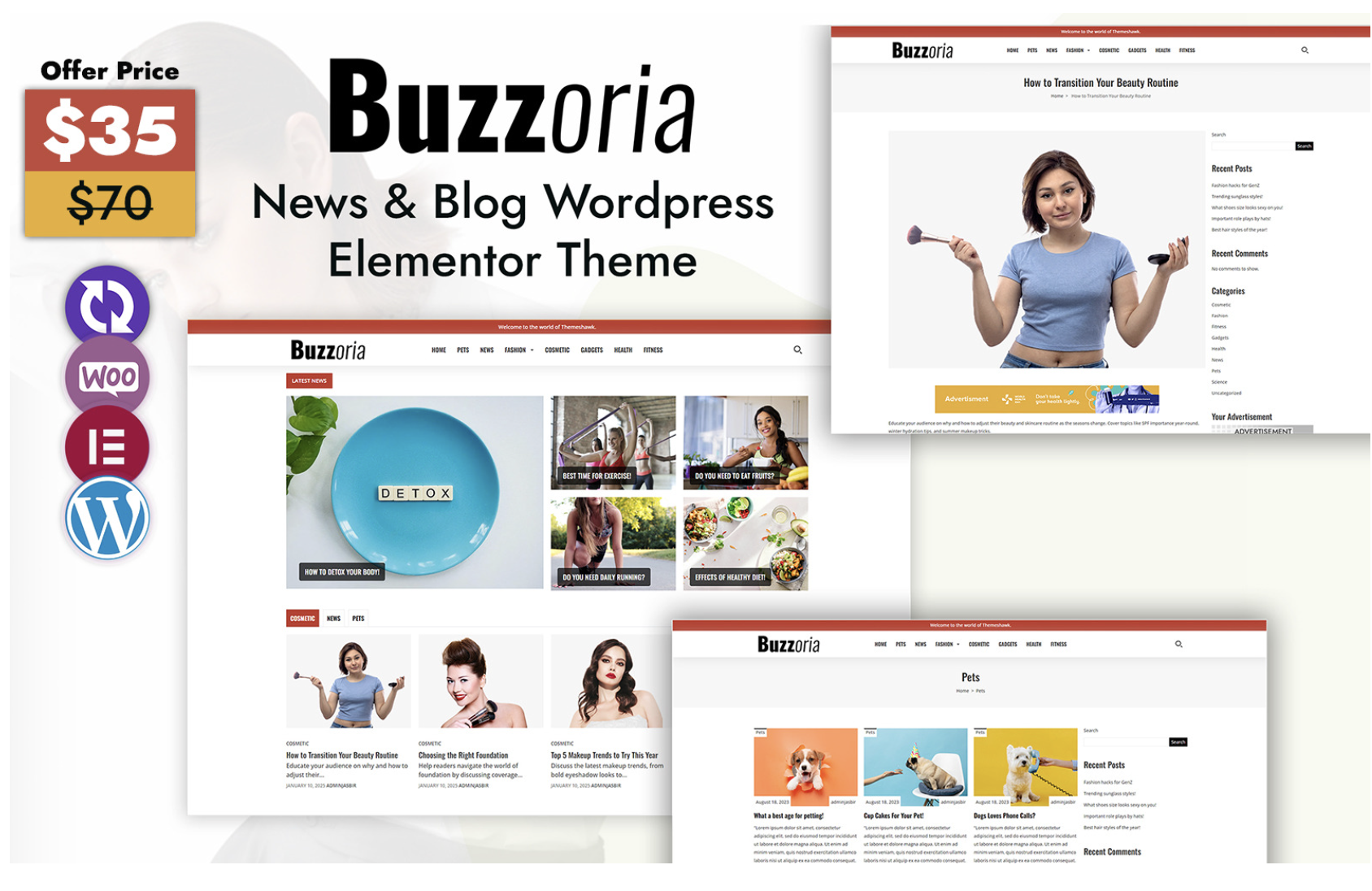 Buzzoria - Multipurpose Blog and News WordPress Elementor Theme
