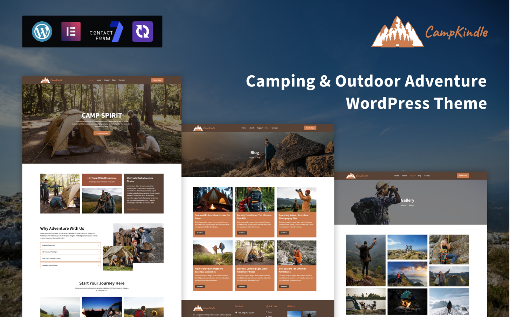 CampKindle – Camping & Outdoor Adventure WordPress Theme