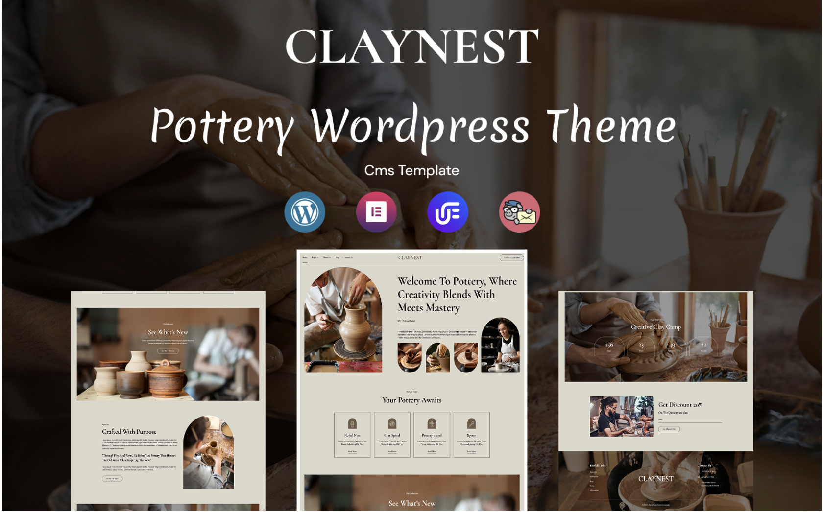 Claynest- Pottery Multipurpose Responsive WordPress Theme
