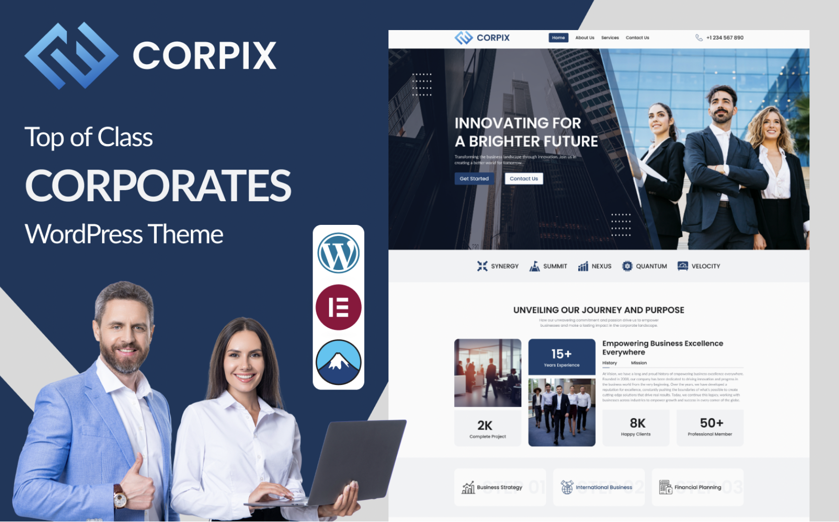 Corpix – Modern Business & Corporate Elementor WordPress Theme