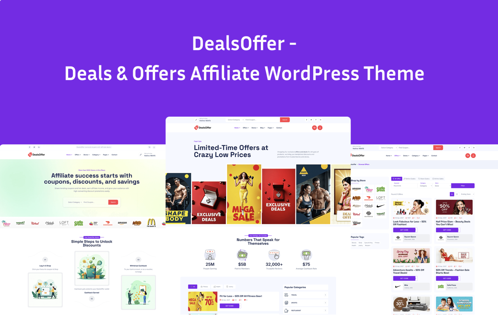 Dealsoffer Coupons - Offers, Deals and Coupons Affiliate WordPress Theme