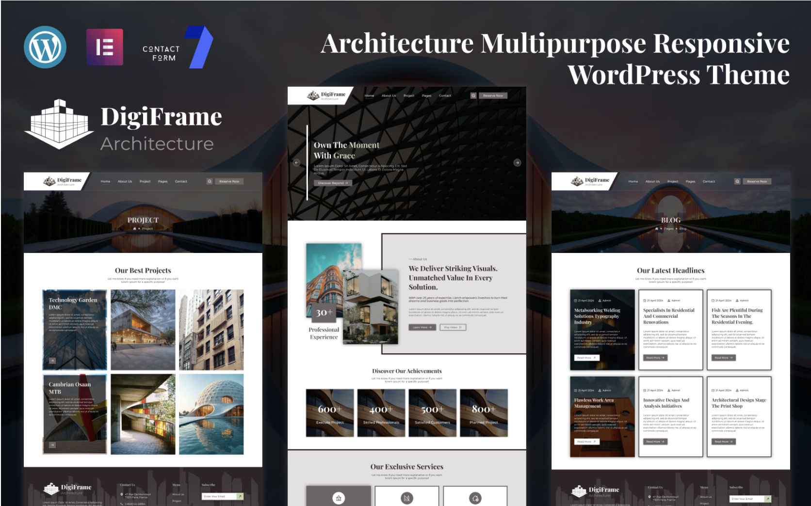 Digiframe – Architecture & Interior Design WordPress Elementor Theme