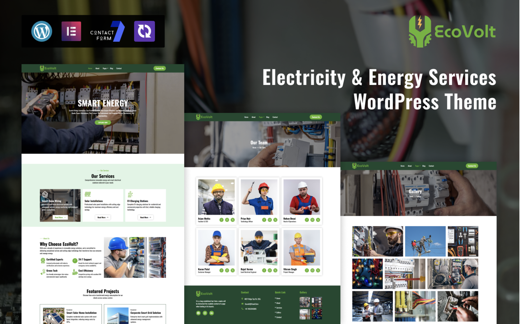 EcoVolt – Electricity & Energy Services WordPress Theme