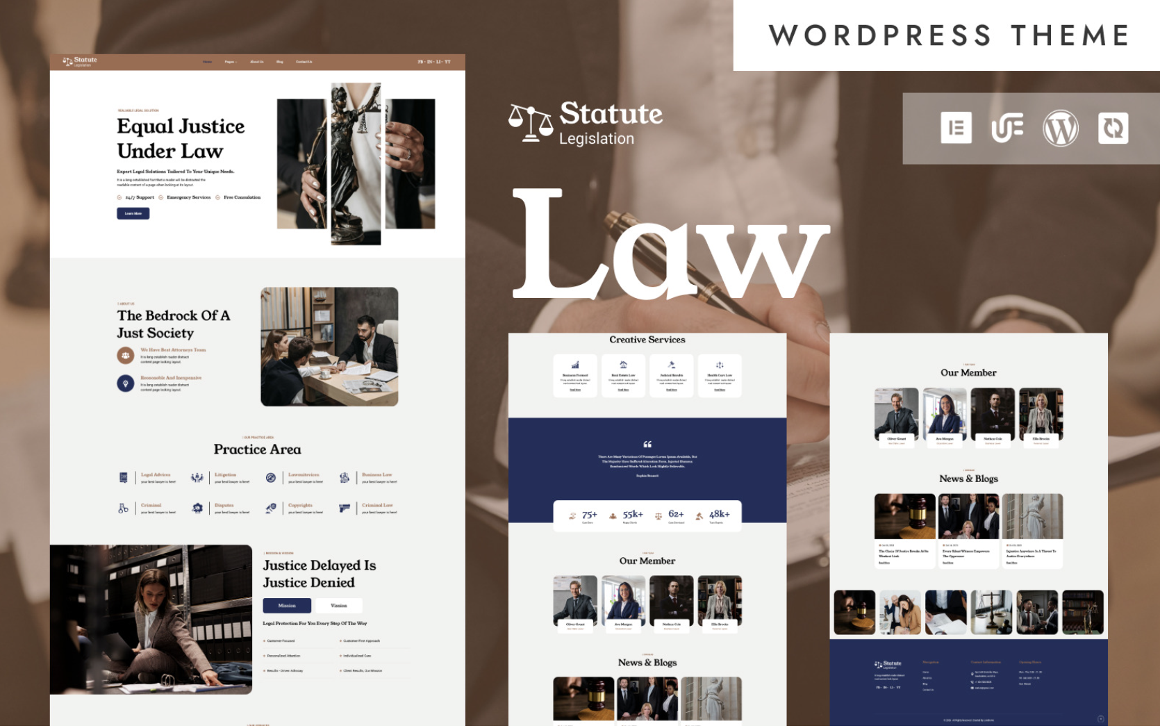 Statute - Law, Lawyer & Attorney WordPress Elementor Theme