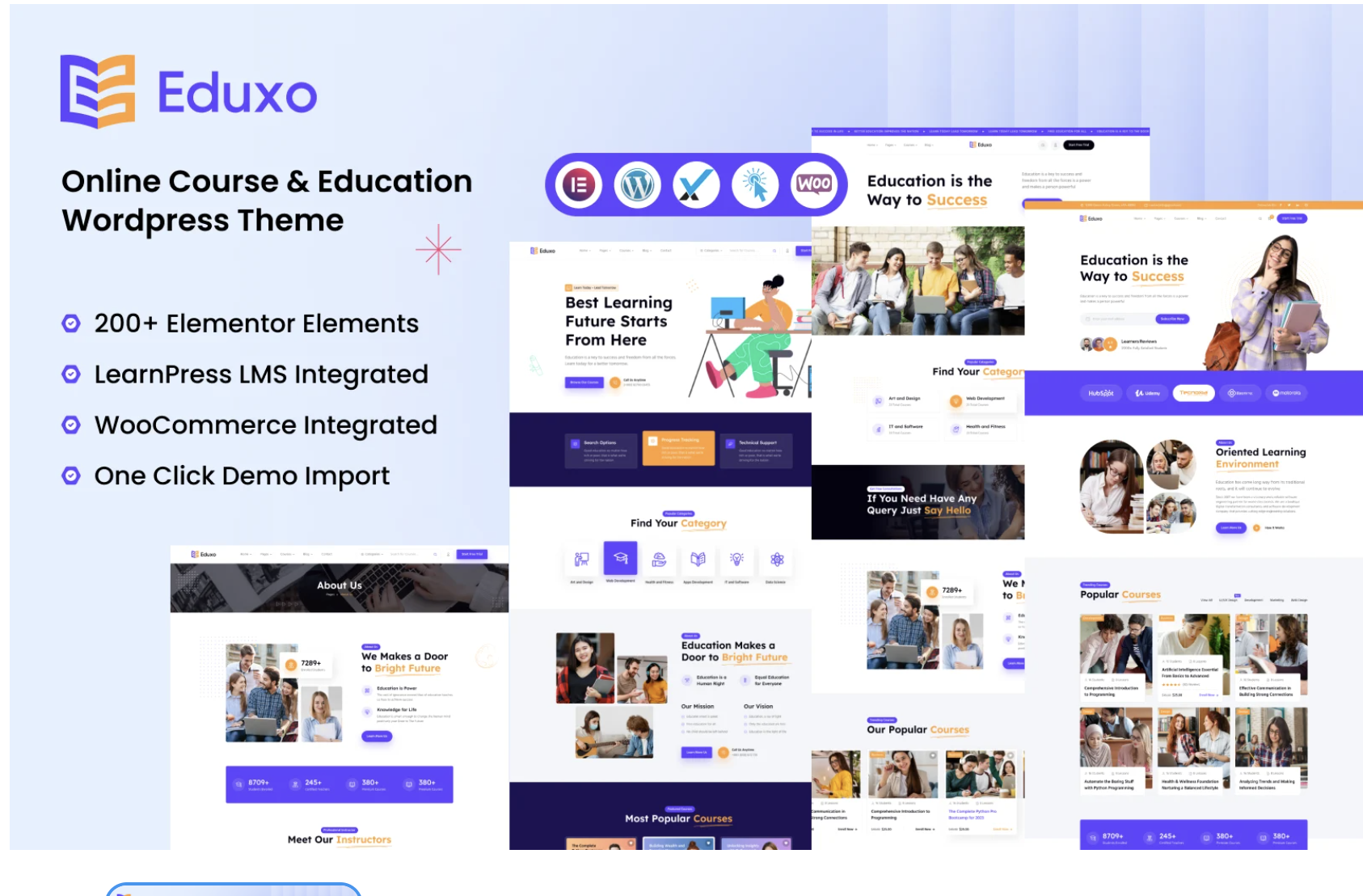 Eduxo - Online Courses and Education WordPress Theme