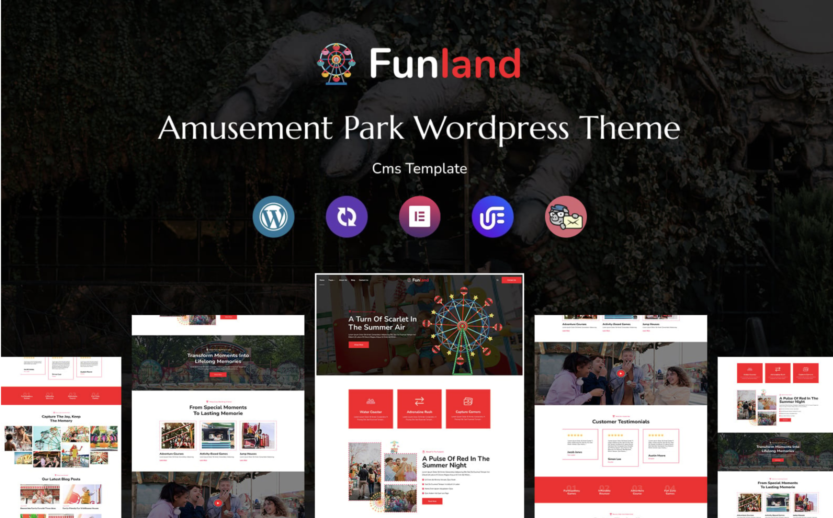 Funland - Amusement Park Multipurpose Responsive WordPress Theme