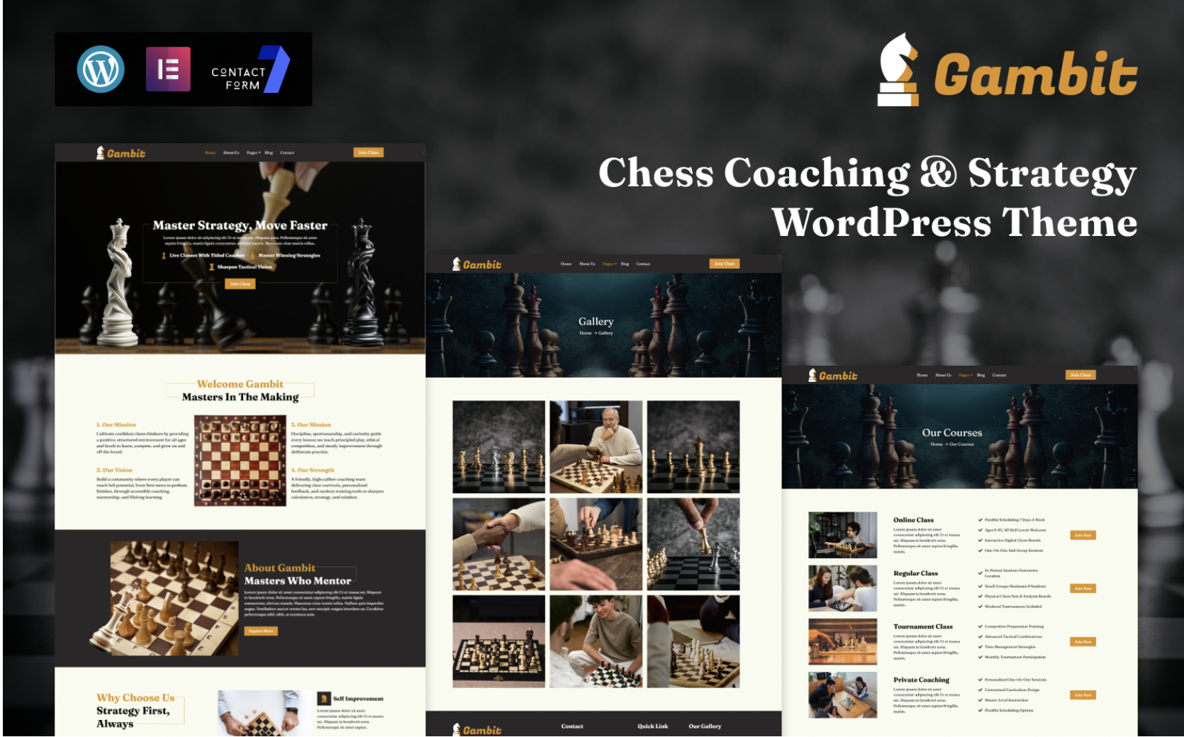 Gambit – Chess Coaching & Strategy WordPress Theme