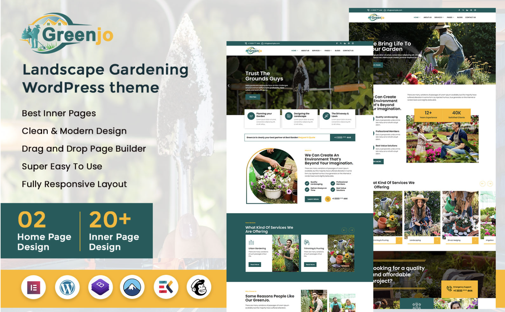 GreenJo - Landscape Gardening WordPress Theme