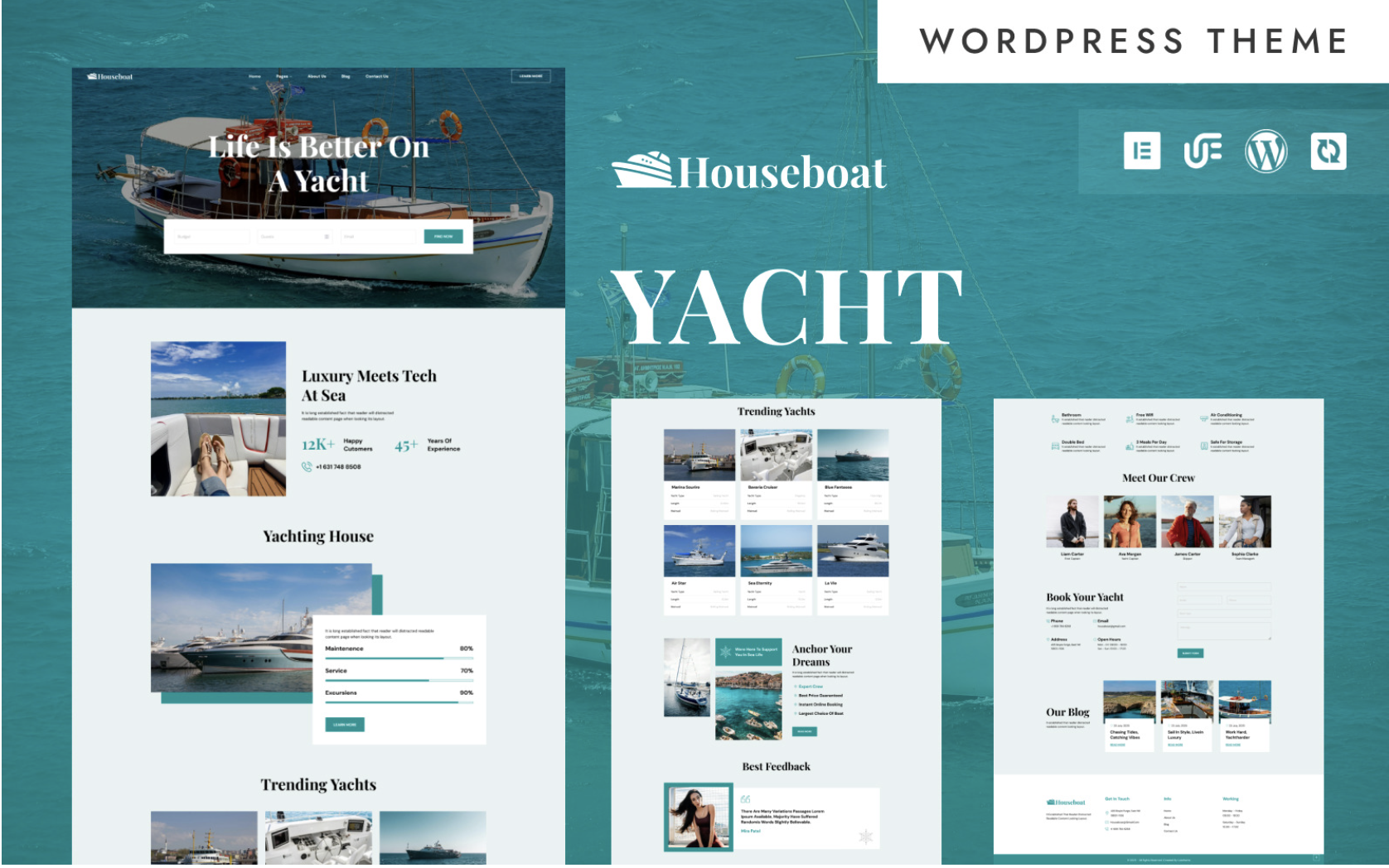 Houseboat - Yacht Cruise & Luxury Boat WordPress Elementor Theme