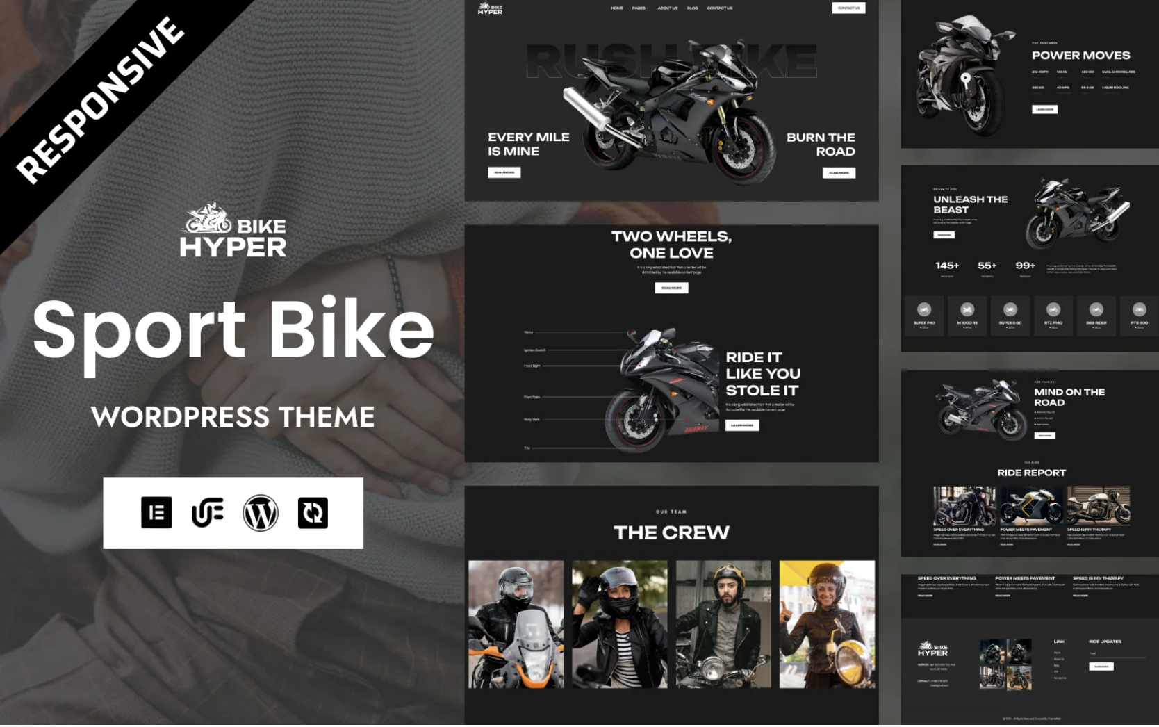 Hyperbike - Sport Bike & Biker Club WordPress Elementor Theme