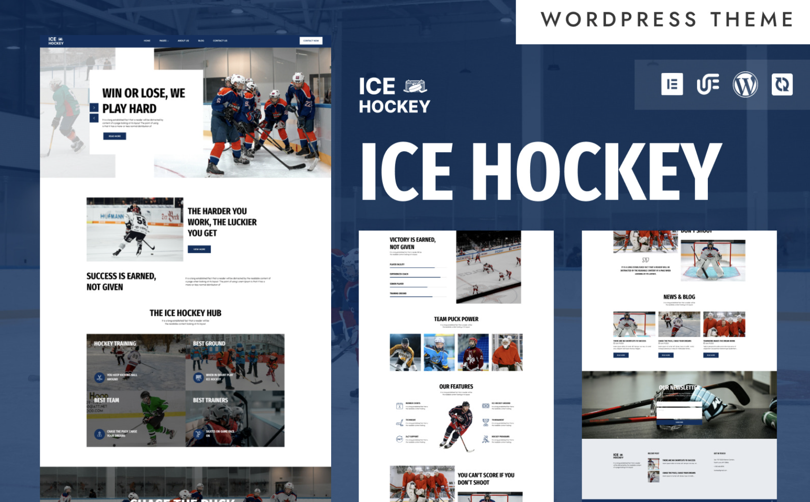Ice Hockey - Ice Hockey Training & Coaching WordPress Elementor Theme