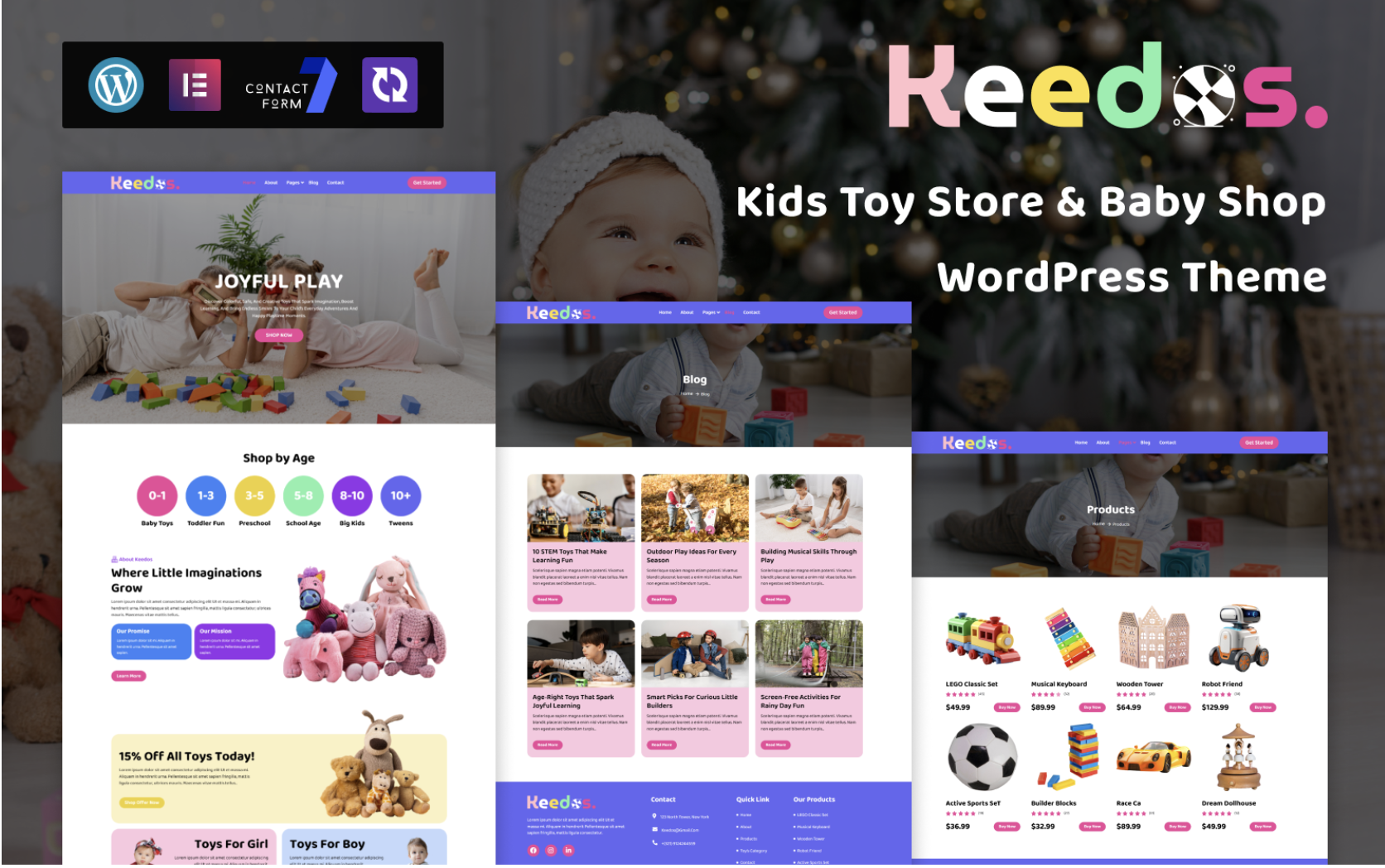 Keedos – Kids Toy Store & Baby Shop WordPress Theme