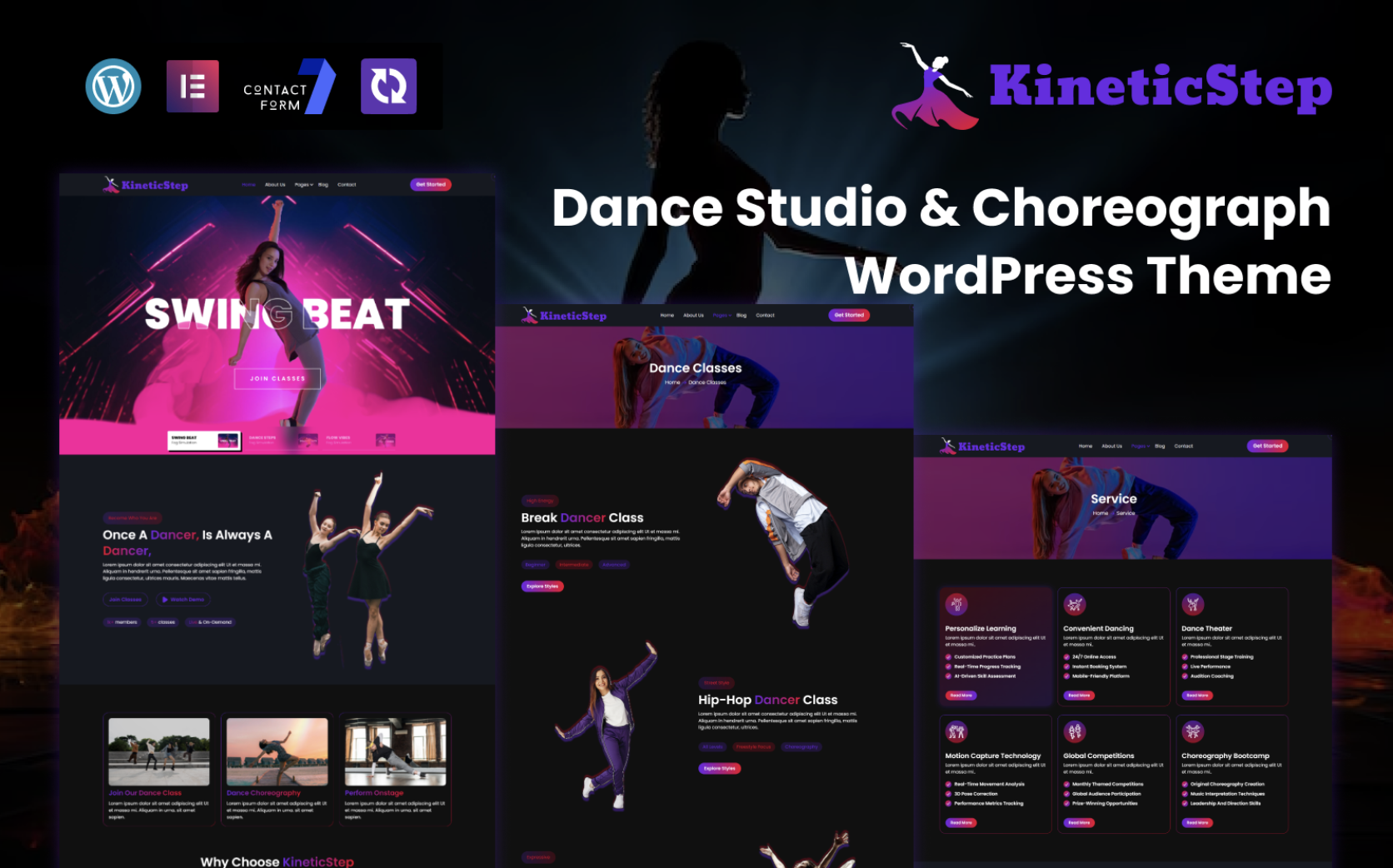 KineticStep – Dance School, Studio & Choreography WordPress Theme