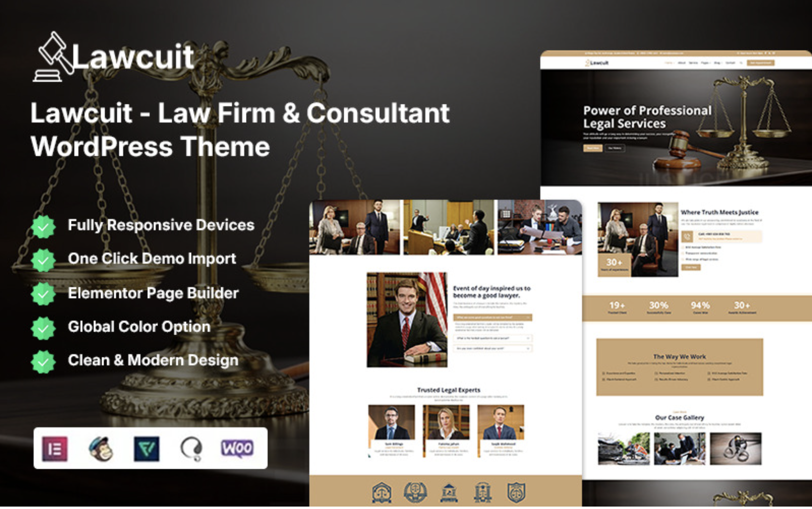 Lawvia - Legal Advisor & Law Firm WordPress Elementor Theme